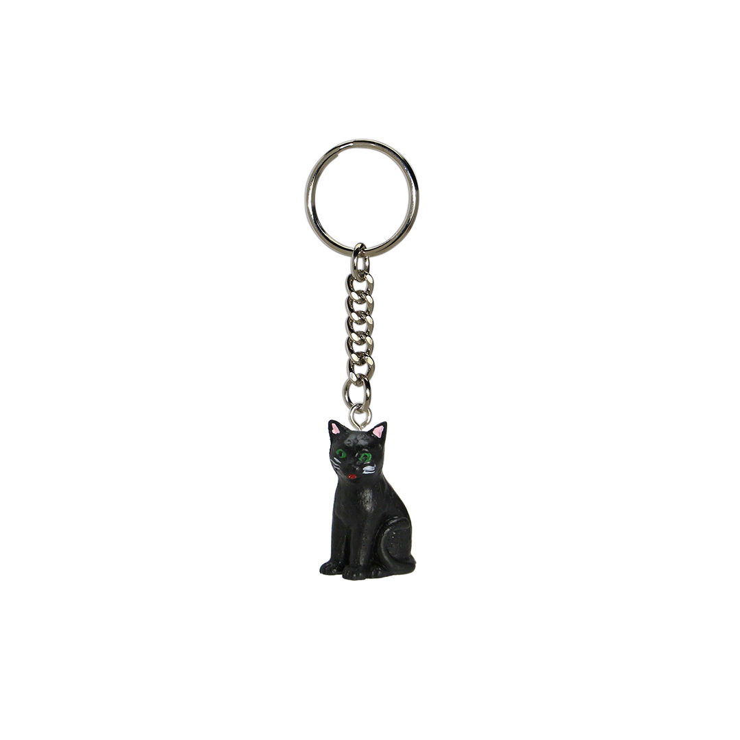 Alfred Fischer Keyring "Sitting Cat Black"
