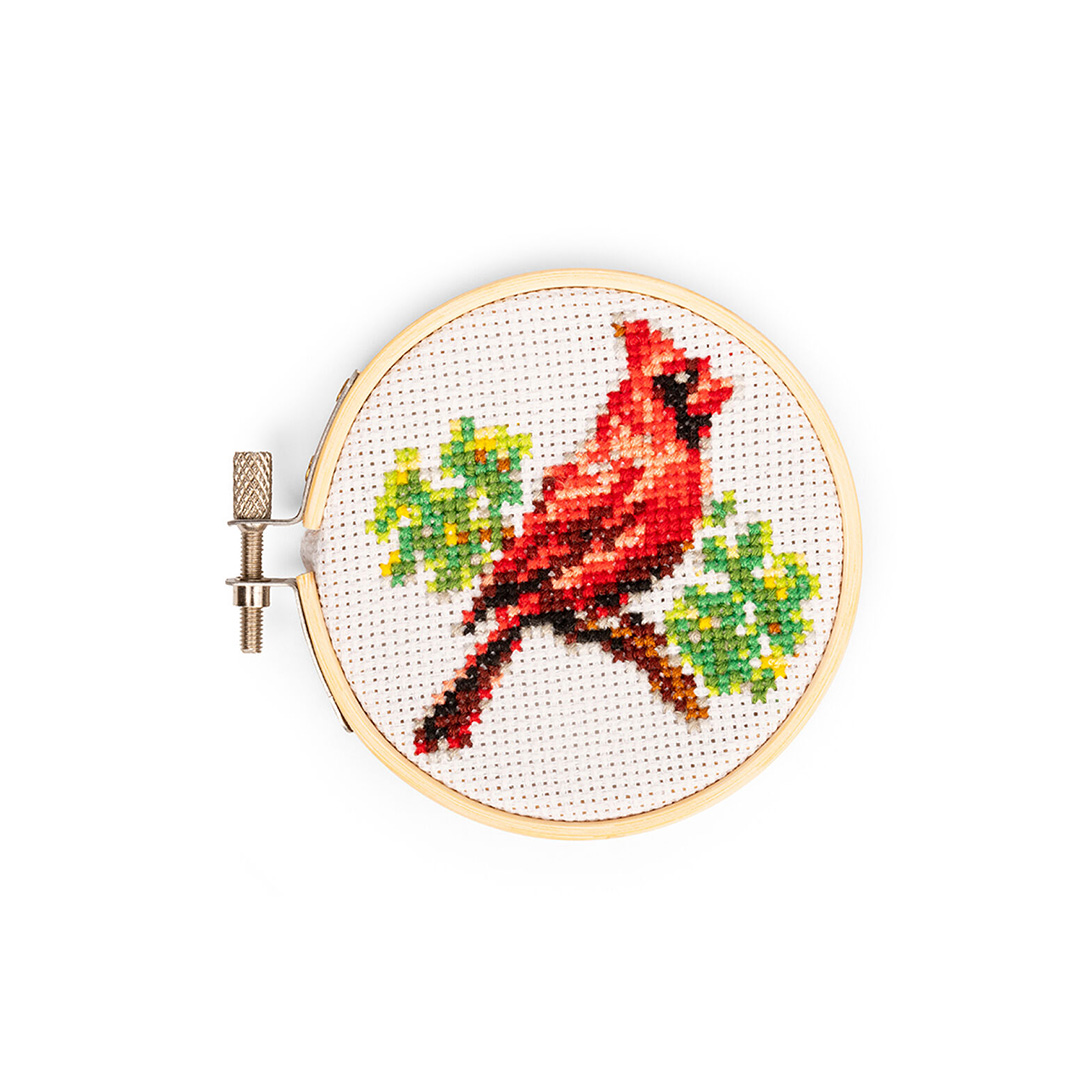 Cardinal Mini Cross Stitch Embroidery