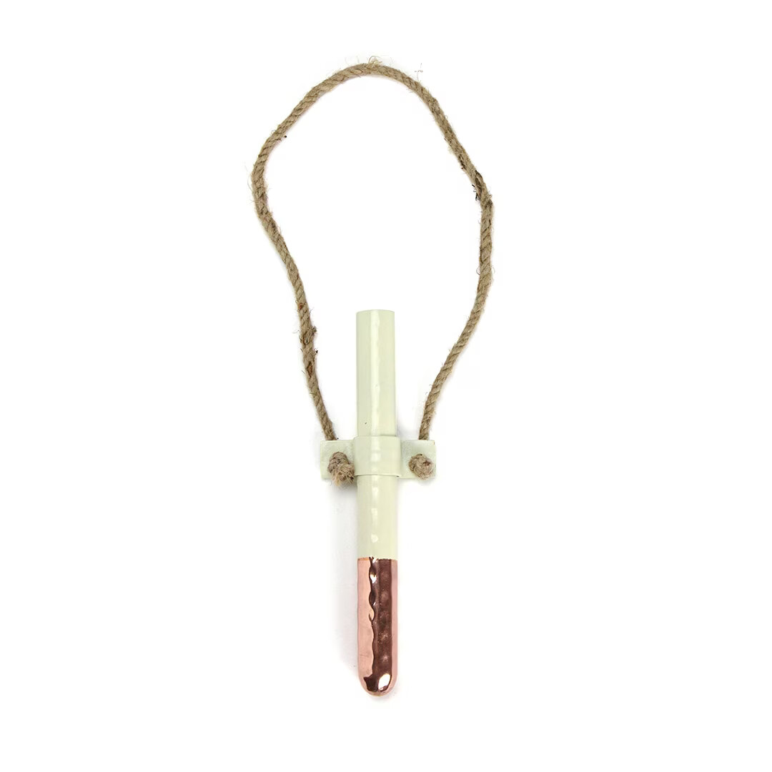 Copper Test Tube Vase "Ivory"