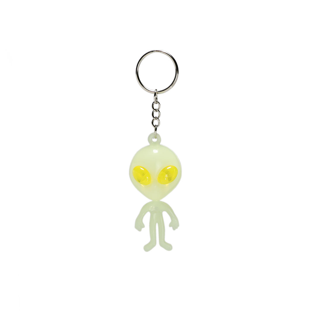 GLOW ALIEN KEYCHAIN "Yellow"