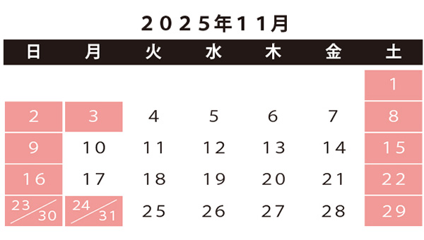 カレンダー11月