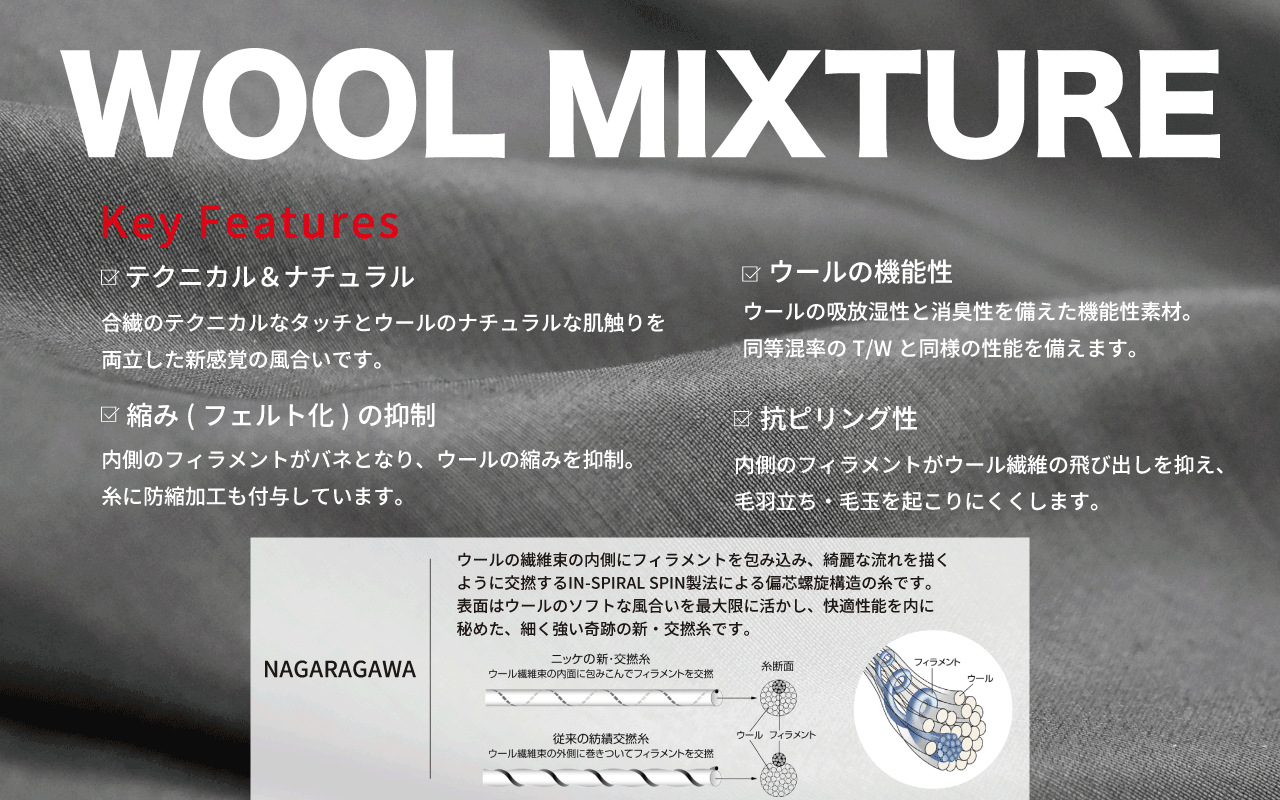 【ウール混】WOOL MIXTURE