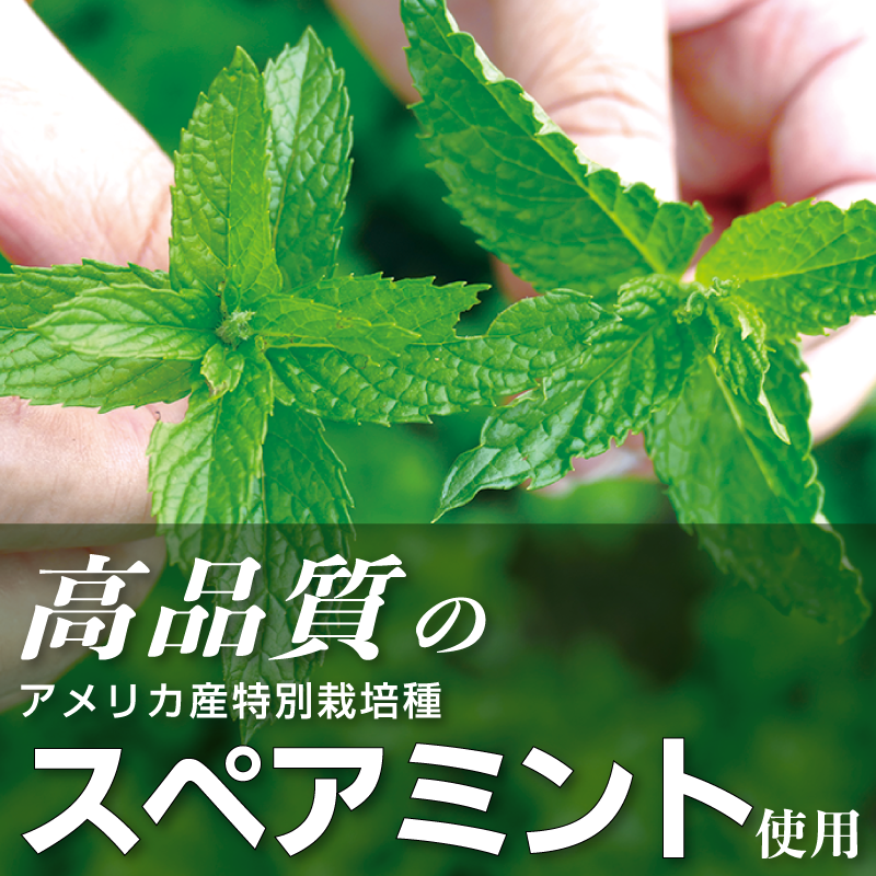 高品質のアメリカ産特別栽培種スペアミント使用