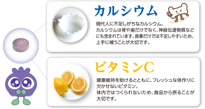 カルシウム、ビタミンC
