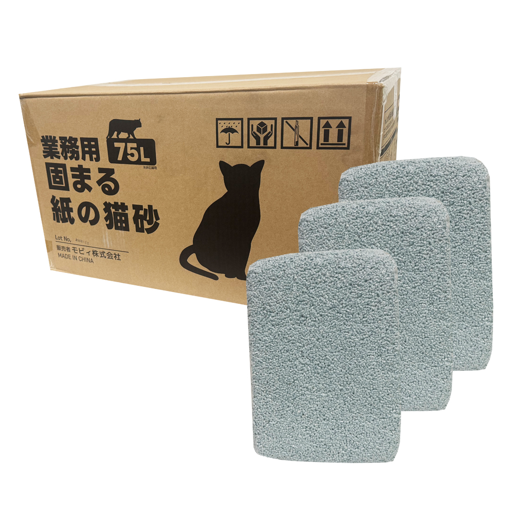 ペットライブラリー　モビィ　業務用　固まる紙の猫砂　75L
