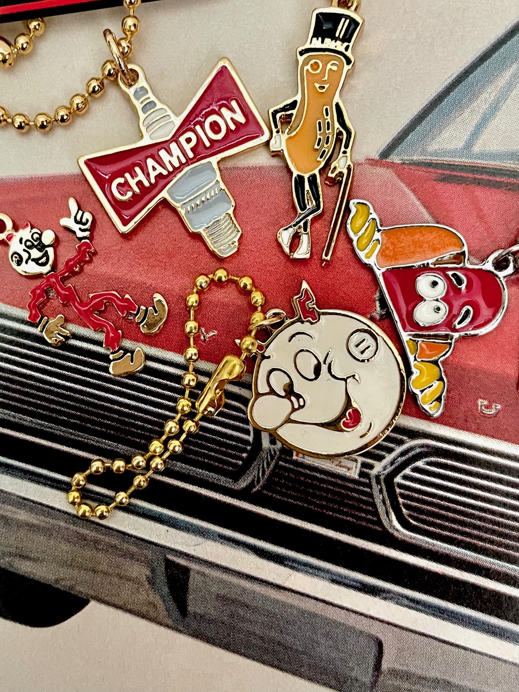 ヴィンテージ調企業キーチェーン / キーホルダーキーチェーン(A407)