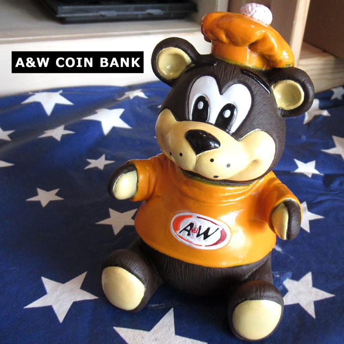 コインバンク A&W 貯金箱 ルーティ 置物 インテリア アメリカン雑貨 z-046-5
