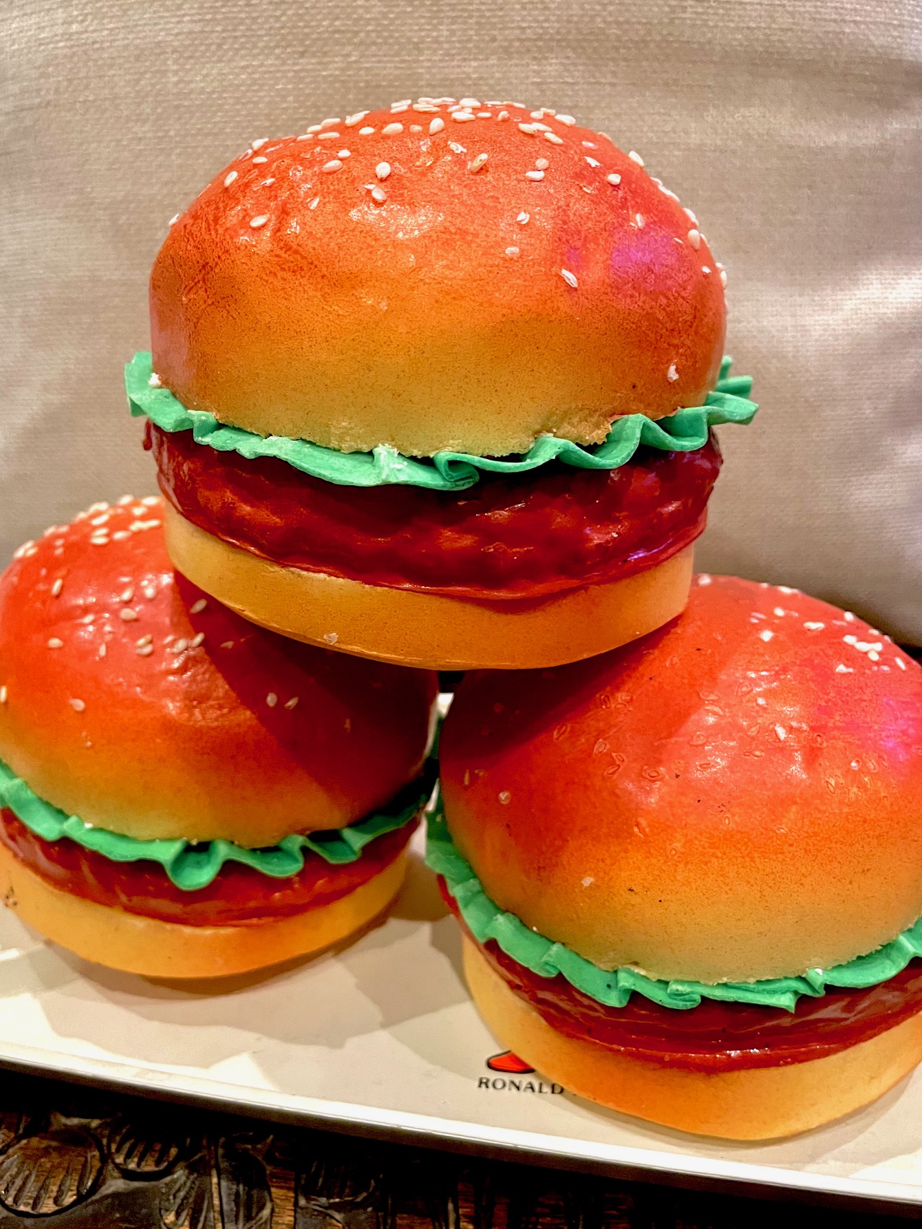 ハンバーガースクイーズ　食品サンプル　