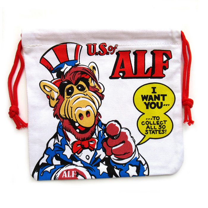 巾着袋 アルフ ALF 巾着小サイズ 給食袋 コップ袋 ポーチ 小物入れ アメリカン雑貨