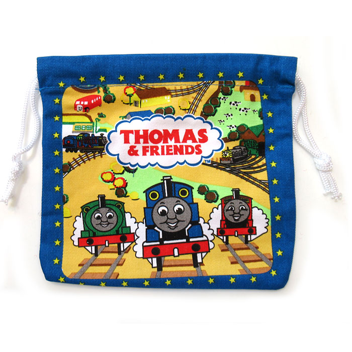 巾着袋 トーマス 機関車トーマス 巾着小サイズ 給食袋 コップ袋 ポーチ 小物入れ アメリカン雑貨