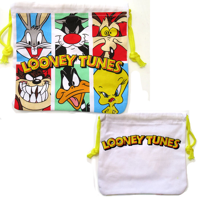 巾着袋 LOONEY TUNES 巾着小サイズ 給食袋 コップ袋 ポーチ 小物入れ アメリカン雑貨