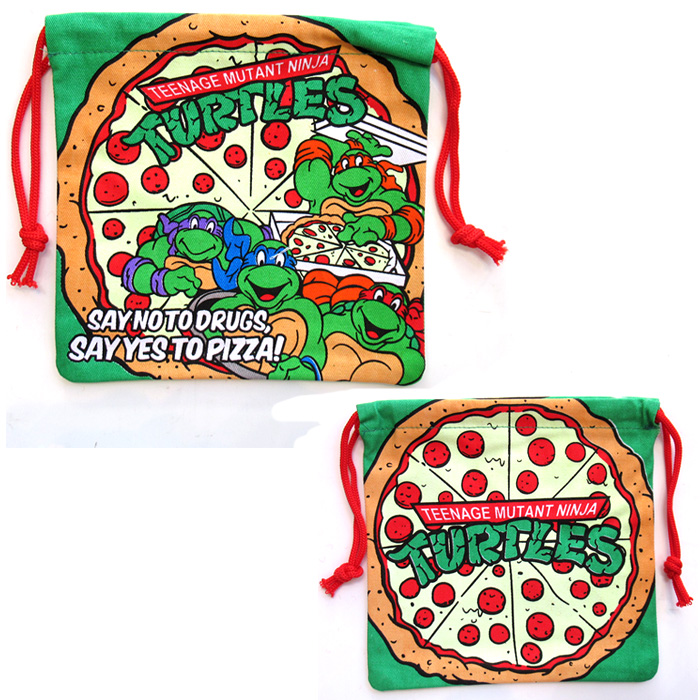巾着袋 タートルズ TURTLES 巾着小サイズ 給食袋 コップ袋 ポーチ 小物入れ アメリカン雑貨