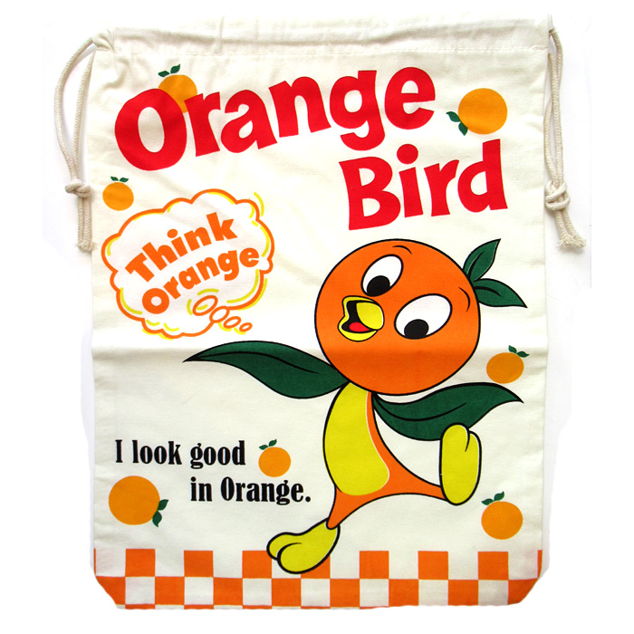 巾着袋 オレンジバード OrangeBird 巾着袋大サイズ 運動靴入れ 体操服入れ 着替え 旅行 入学 卒業 卒園 アメリカン雑貨