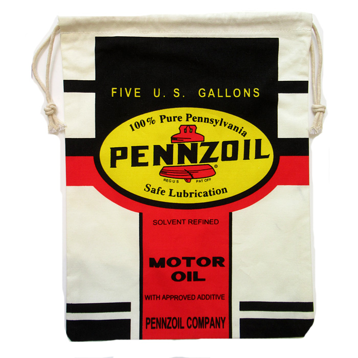 巾着袋 PENNZOIL ペンゾイル アメリカンカンパニー 巾着袋大サイズ 運動靴入れ 体操服入れ 着替え 旅行 入学 卒業 卒園 アメリカン雑貨