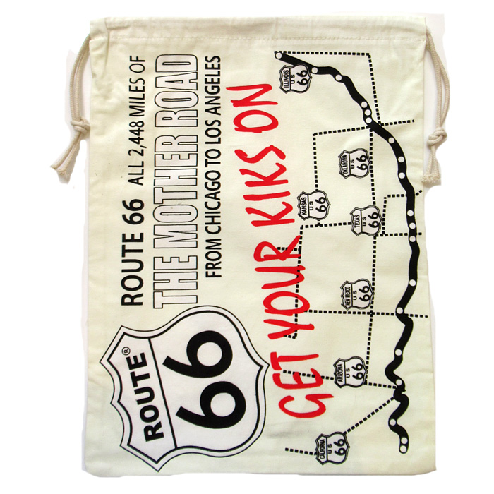 巾着袋 ROUTE66 巾着袋大サイズ 運動靴入れ 体操服入れ 着替え 旅行 入学 卒業 卒園 アメリカン雑貨