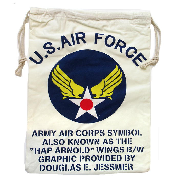 巾着袋 USAIRFORCE 巾着袋大サイズ 運動靴入れ 体操服入れ 着替え 旅行 入学 卒業 卒園 アメリカン雑貨