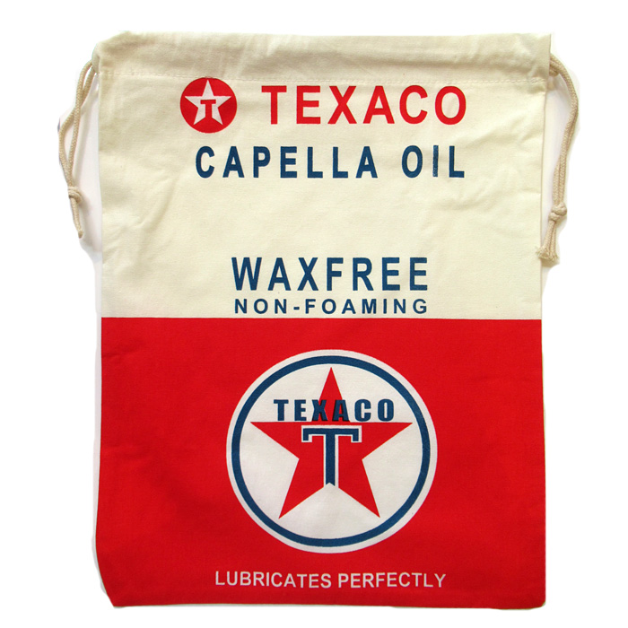 巾着袋 TEXACO テキサコ アメリカンカンパニー 巾着袋大サイズ 運動靴入れ 体操服入れ 着替え 旅行 入学 卒業 卒園 アメリカン雑貨