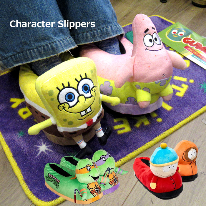 スリッパ ルームシューズ ODDSOX スポンジボブ タートルズ サウスパーク かわいい ふかふか 暖かい