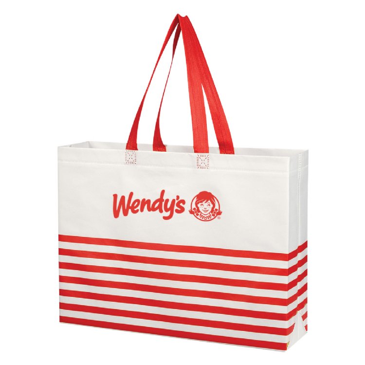 ウェンディーズ　ストライプトート Wendy's  エコバッグ トートバッグ