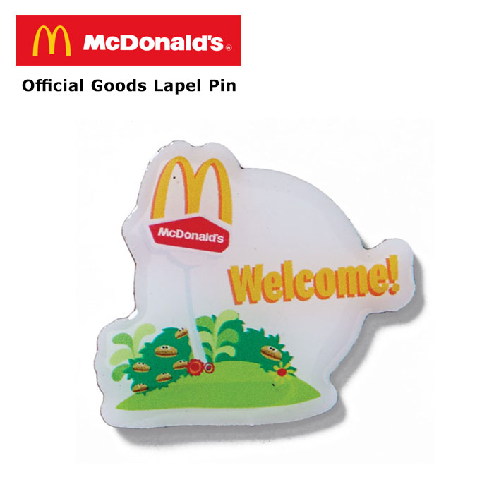 ラペルピン welcome 標識マクドナルド オフィシャルグッズ ピンバッジ ピン McDonald's アメリカン雑貨