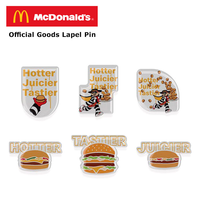ラペルピン クハンバーグラー 6個セット マクドナルド オフィシャルグッズ ピンバッジ ピン McDonald's アメリカン雑貨
