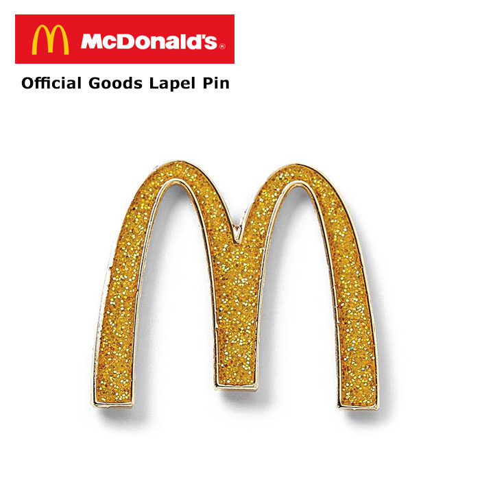 ラペルピン ゴールデンアーチ グリッター マクドナルド オフィシャルグッズ ピンバッジ ピン McDonald's アメリカン雑貨