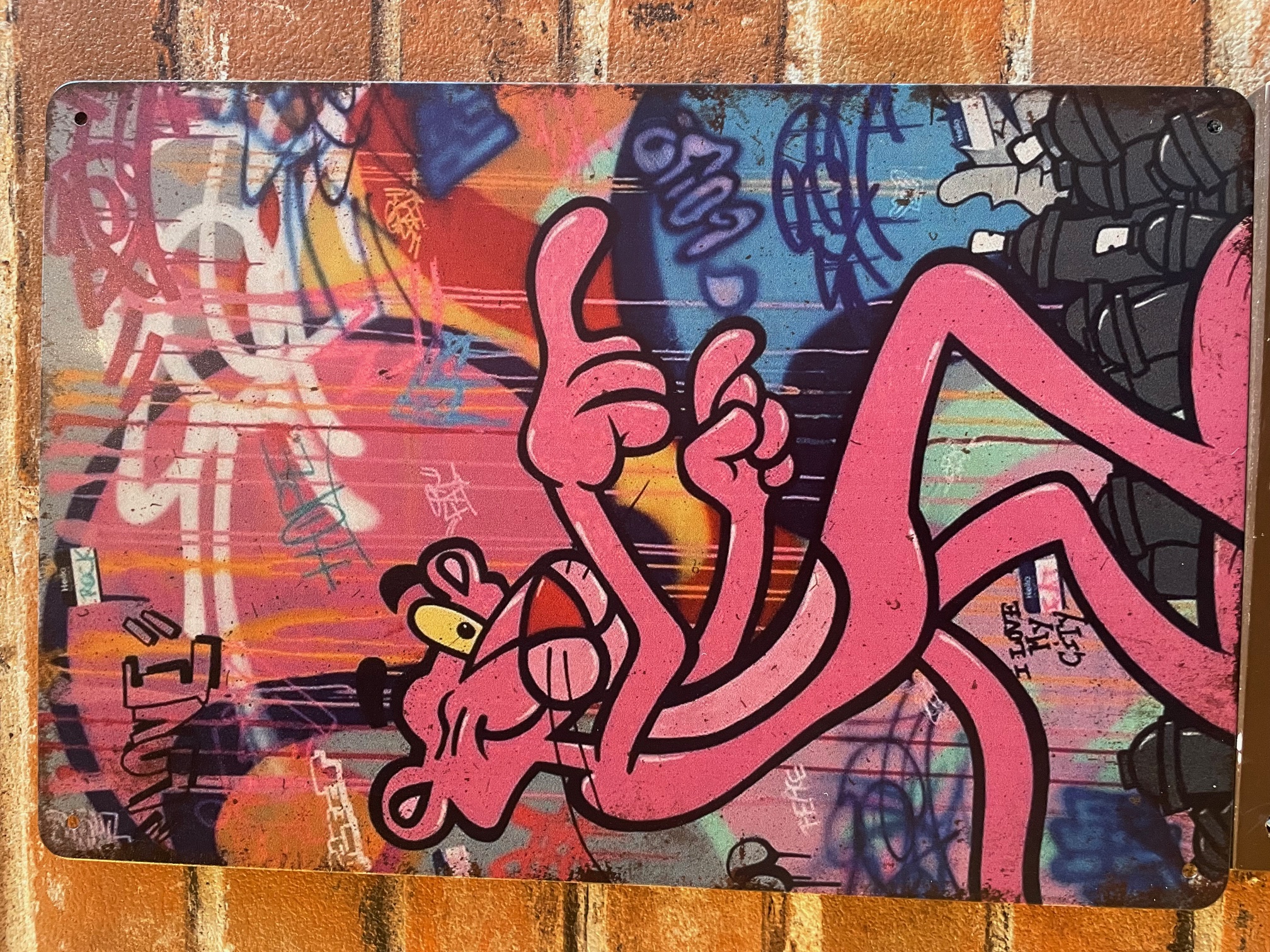 PINK看板 ブリキ看板 インテリア ディスプレイ レトロ  アメリカン雑貨