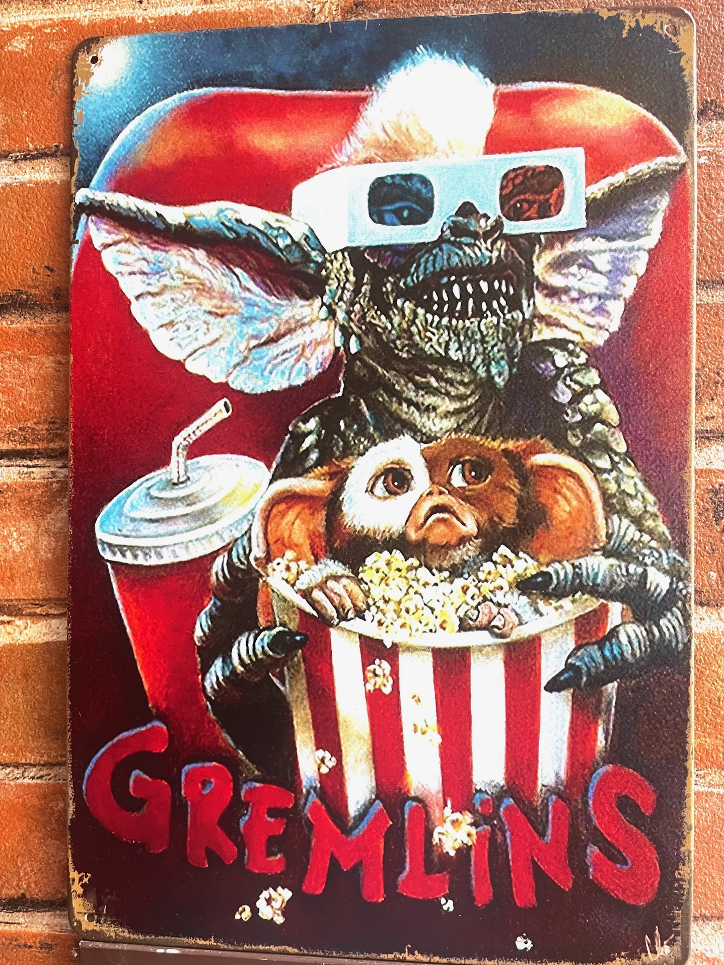 グレムリンティンサイン看板 ブリキ看板 インテリア ディスプレイ レトロ  アメリカン雑貨