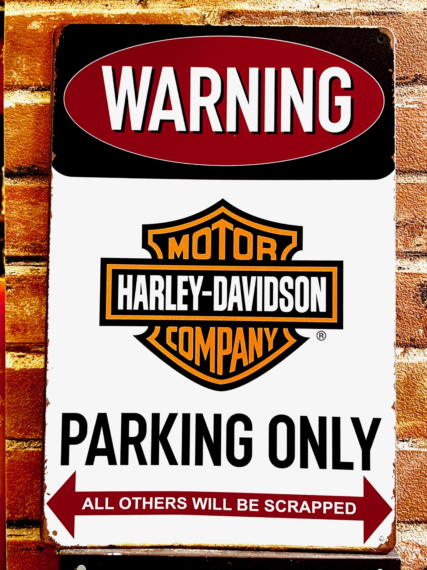 WARNING HDティンサイン看板 ブリキ看板 インテリア ディスプレイ レトロ  アメリカン雑貨