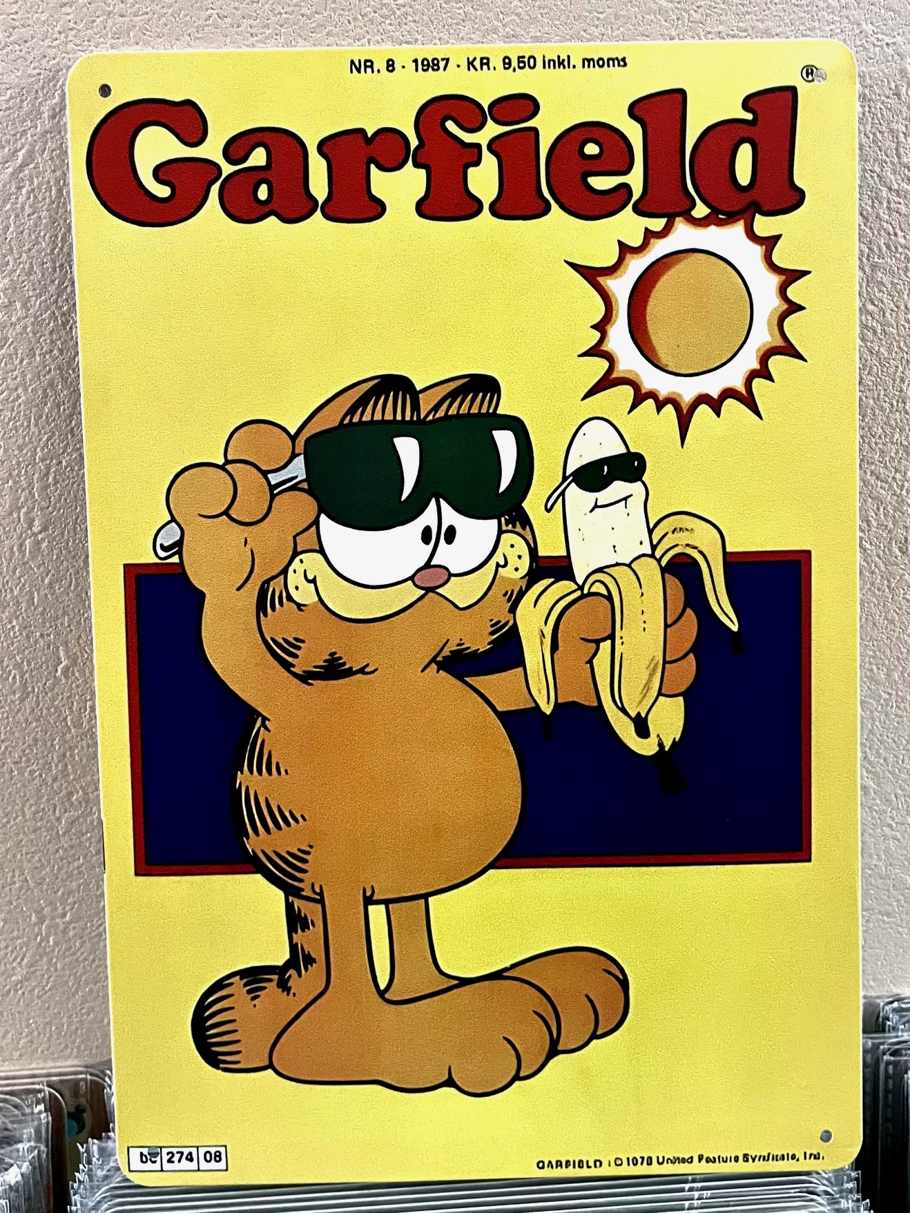 GARFIELDティンサイン看板 ブリキ看板 インテリア ディスプレイ レトロ  アメリカン雑貨