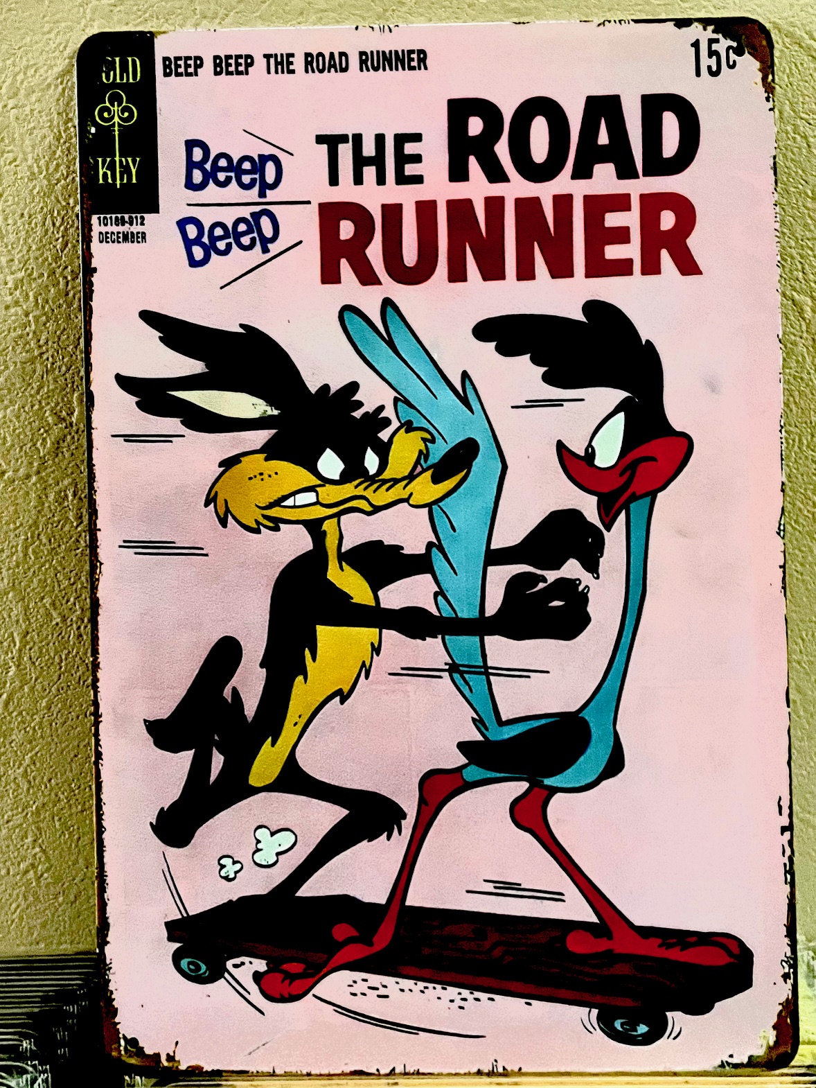 ROAD RUNNER ピンク ティンサイン 看板