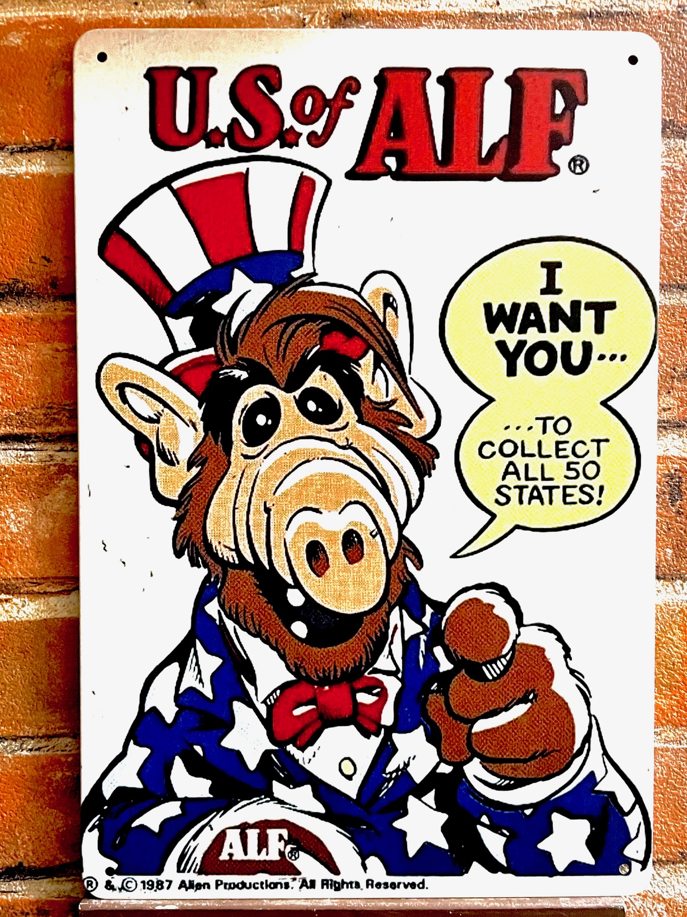 ALFティンサイン  看板 ブリキ看板 インテリア ディスプレイ レトロ  アメリカン雑貨