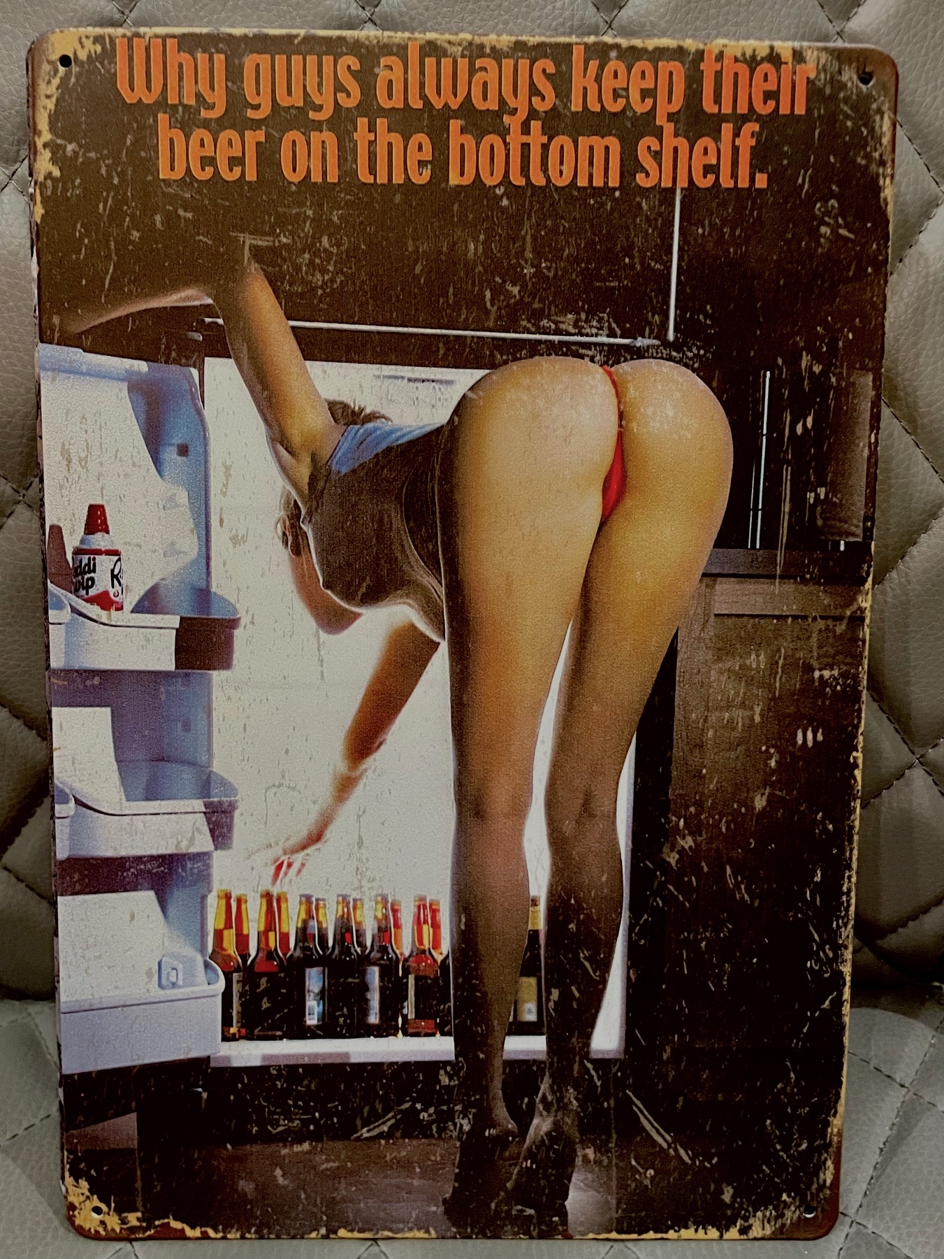 ピンナップ 冷蔵庫 ティンサイン 看板 ガール 女性 インテリア ディスプレイ ブリキ看板