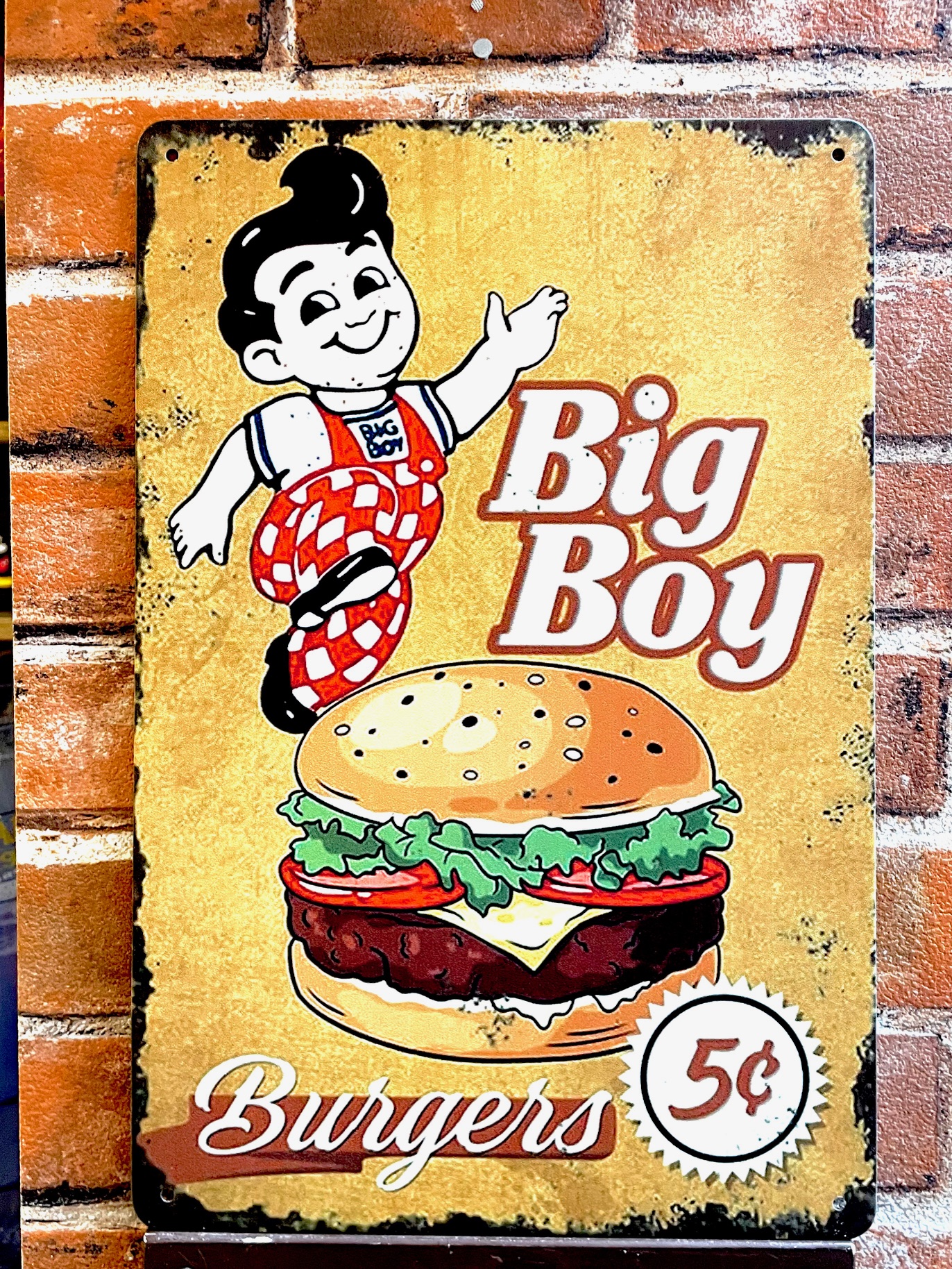 BIG BOY 看板 ティン ブリキ看板 インテリア ディスプレイ キャラクター アメリカン雑貨