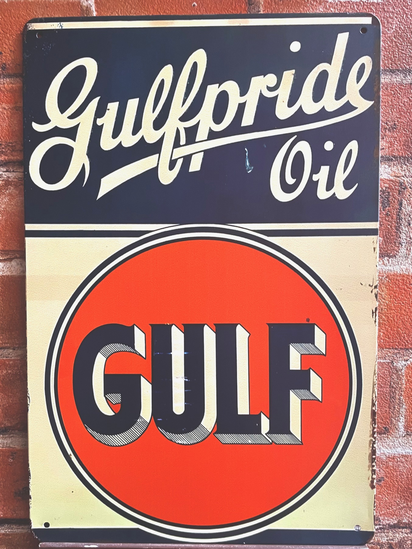 GURF OIL ティンサイン 看板 インテリア ディスプレイ レトロ   アメリカン雑貨