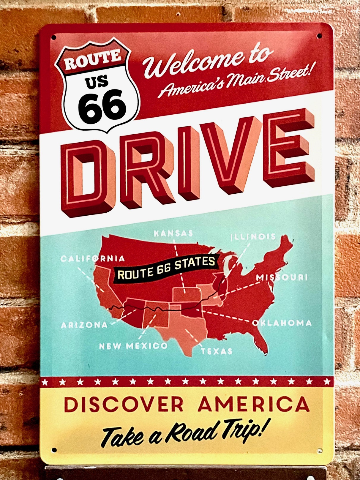 66DRIVEティンサイン 看板 インテリア ディスプレイ レトロ  映画 アメリカン雑貨