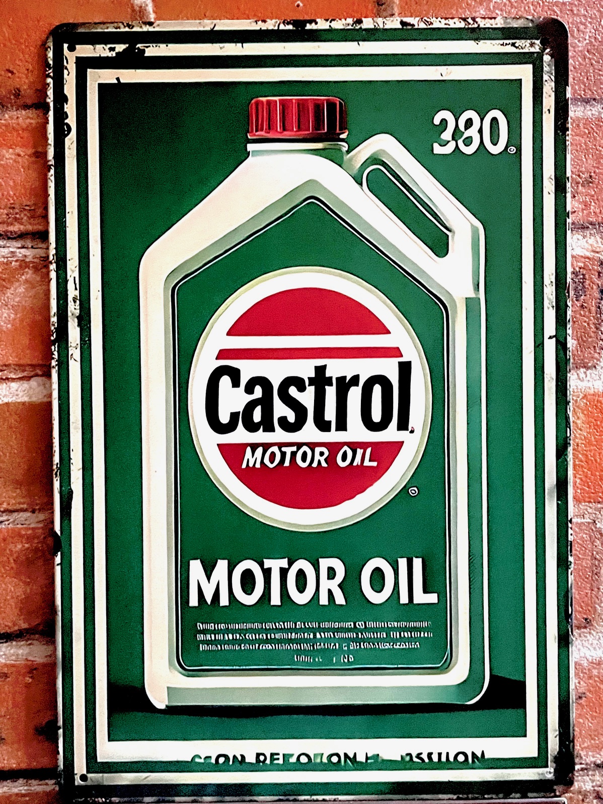 CASTROL 380ティンサイン 看板 インテリア ディスプレイ レトロ  映画 アメリカン雑貨