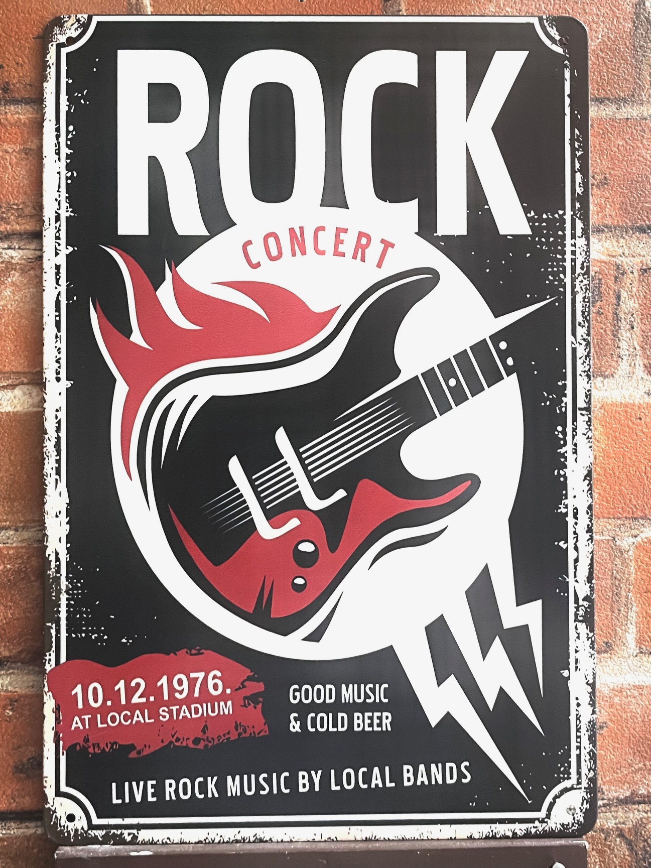 ROCK BLKティンサイン 看板 ブリキ看板 インテリア ディスプレイ レトロ  アメリカン雑貨