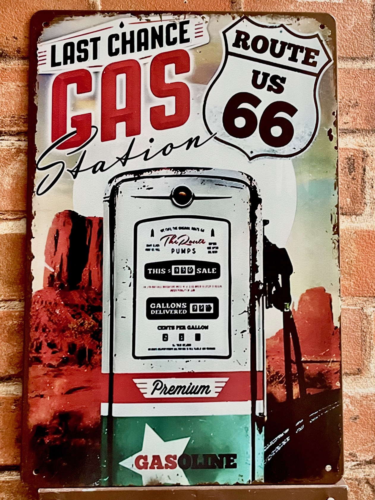 LAST CHANCE66ティンサイン 看板 ブリキ看板 インテリア ディスプレイ レトロ  アメリカン雑貨