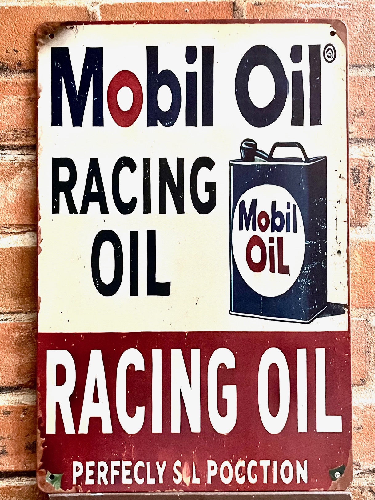 MOBILOILティンサイン 看板 ブリキ看板 インテリア ディスプレイ レトロ  アメリカン雑貨