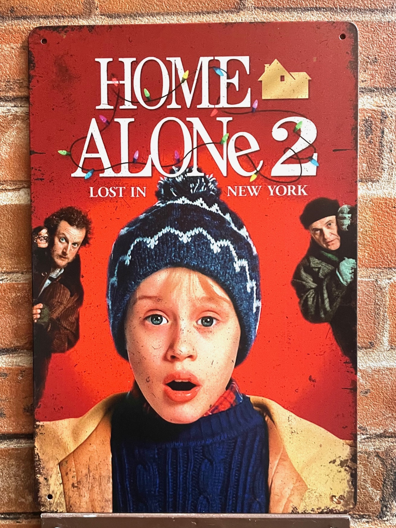 ホームアローン2ティンサイン 看板 インテリア ディスプレイ レトロ  映画 アメリカン雑貨