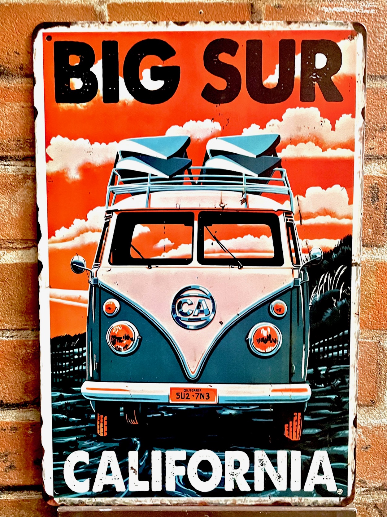 BIG SUR  CALIFORNIA ティンサイン 看板 インテリア ディスプレイ レトロ   アメリカン雑貨