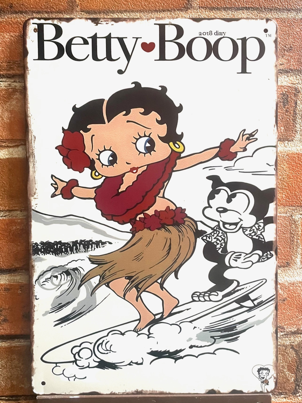 BETTY SURFティンサイン  看板 ブリキ看板 インテリア ディスプレイ レトロ  アメリカン雑貨