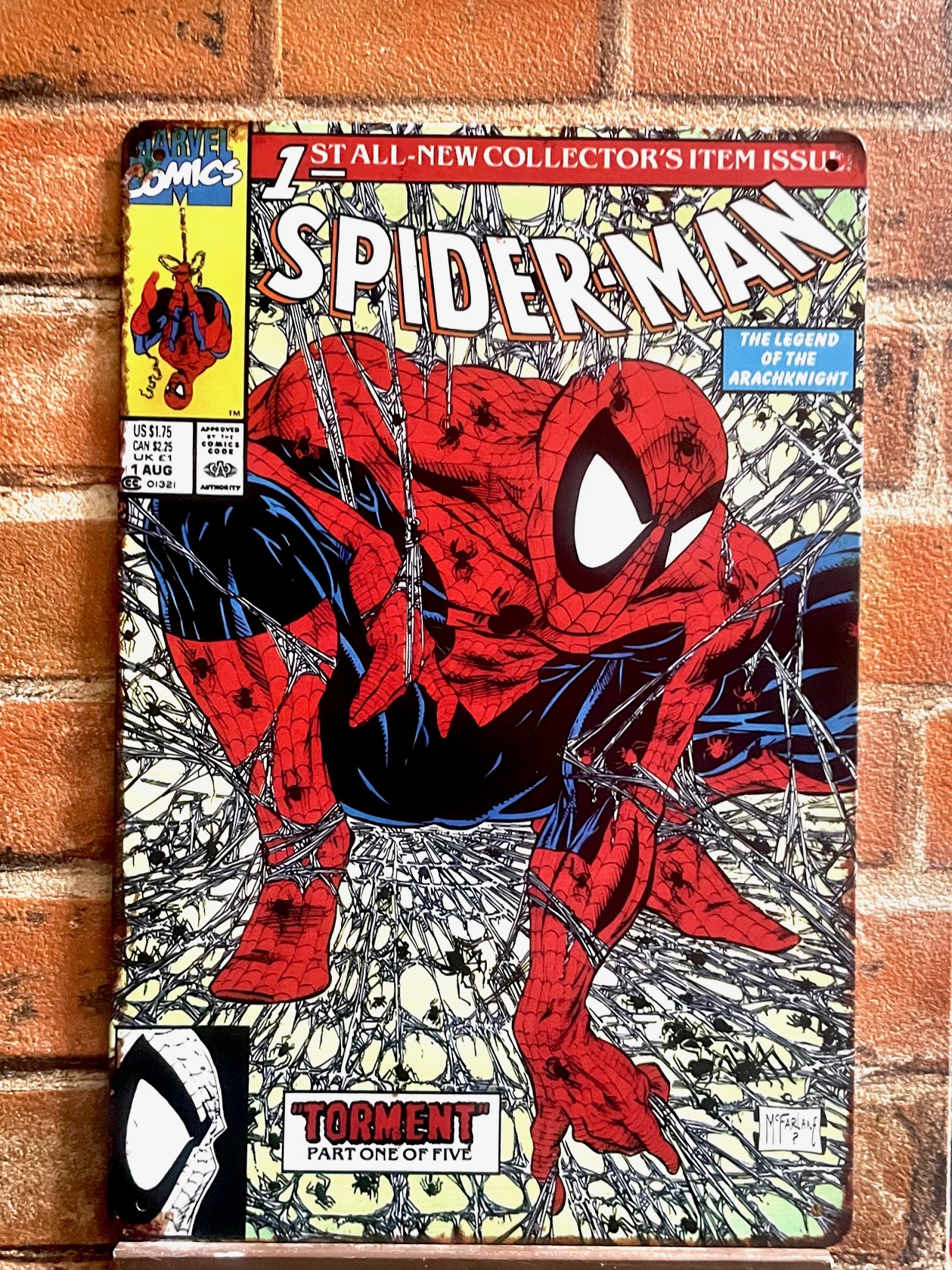 SPIDER YEL ティンサイン  看板 ブリキ看板 インテリア ディスプレイ レトロ  アメリカン雑貨