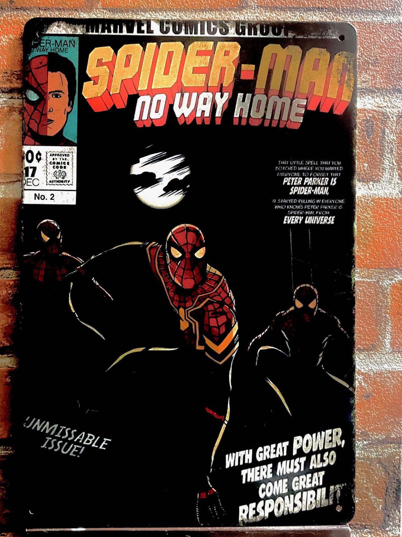 NO WAY HOMEティンサイン  看板 ブリキ看板 インテリア ディスプレイ レトロ  アメリカン雑貨