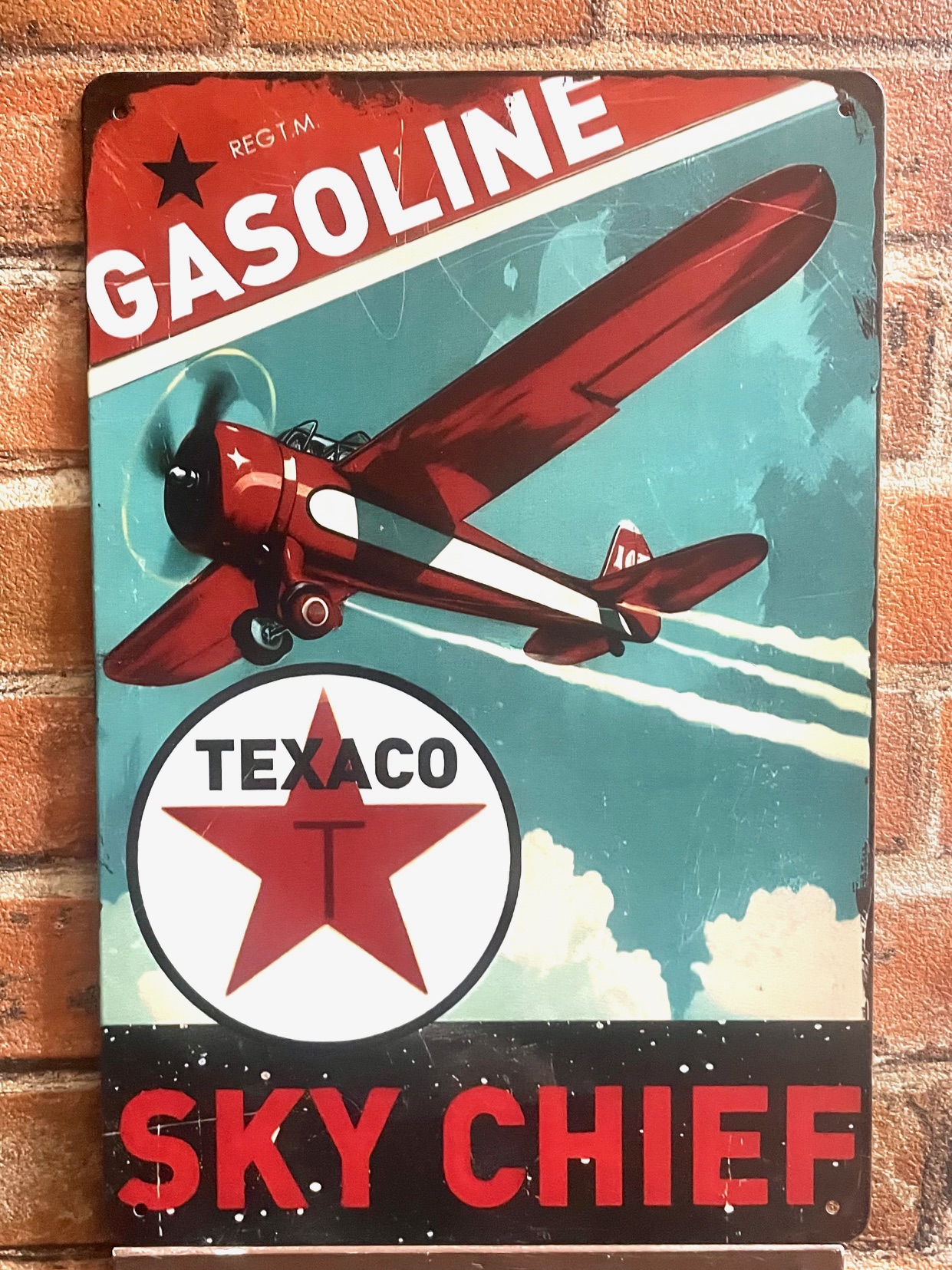 GASOLINEティンサイン  看板 ブリキ看板 インテリア ディスプレイ レトロ  アメリカン雑貨