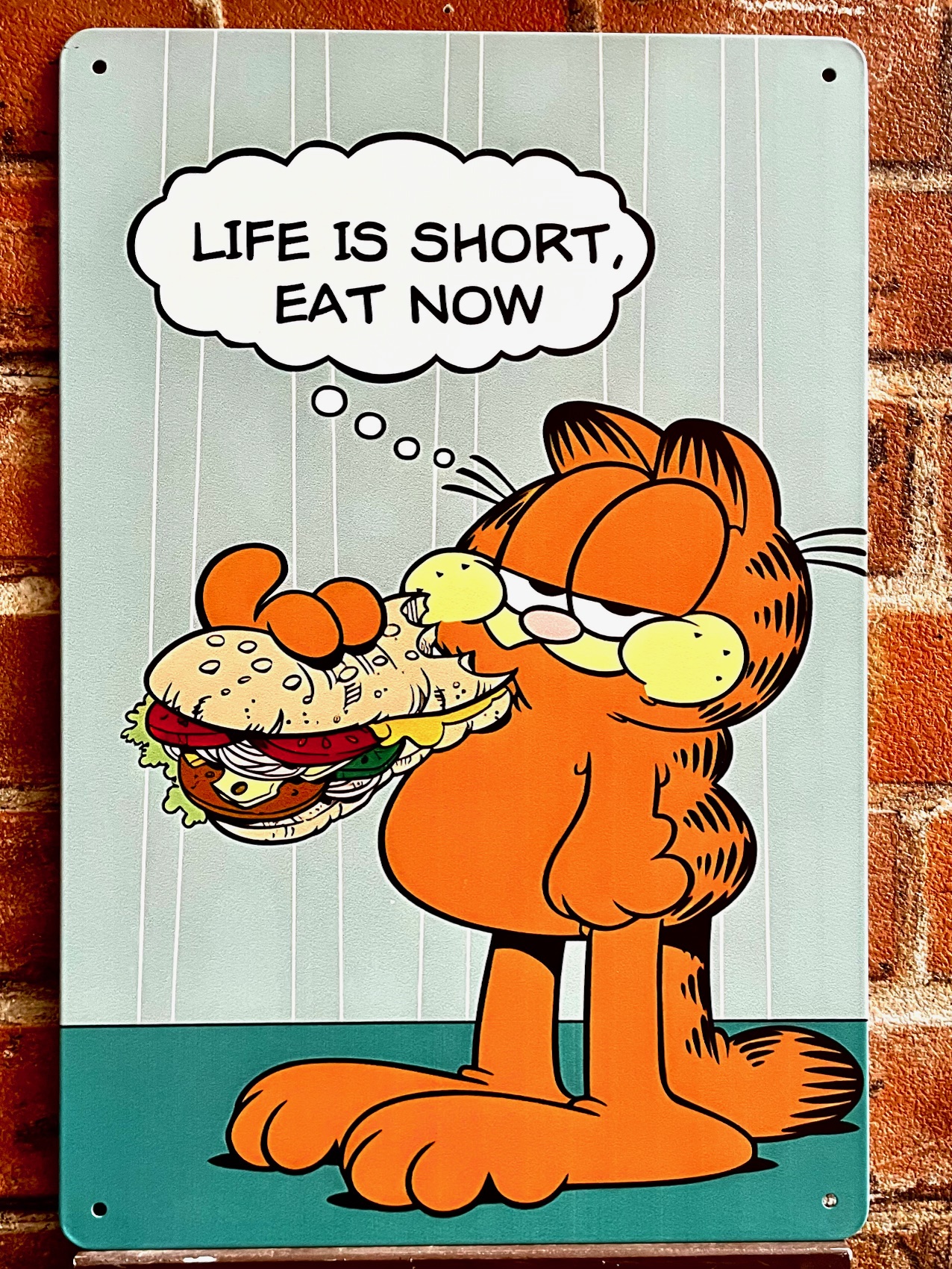 GF EATティンサイン 看板 インテリア ディスプレイ レトロ  映画 アメリカン雑貨