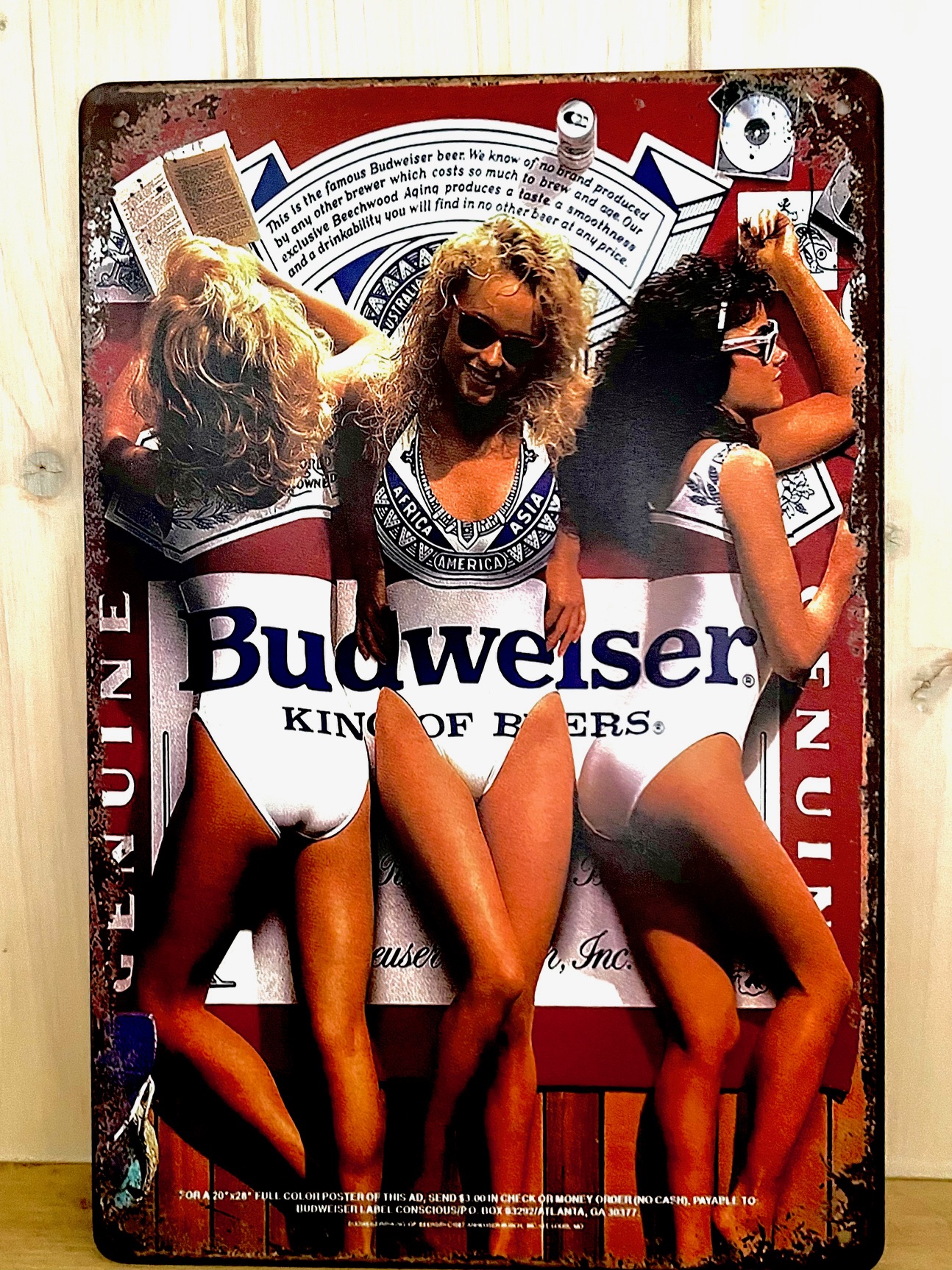 BUDガールティンサイン 看板 インテリア ディスプレイ レトロ  映画 アメリカン雑貨