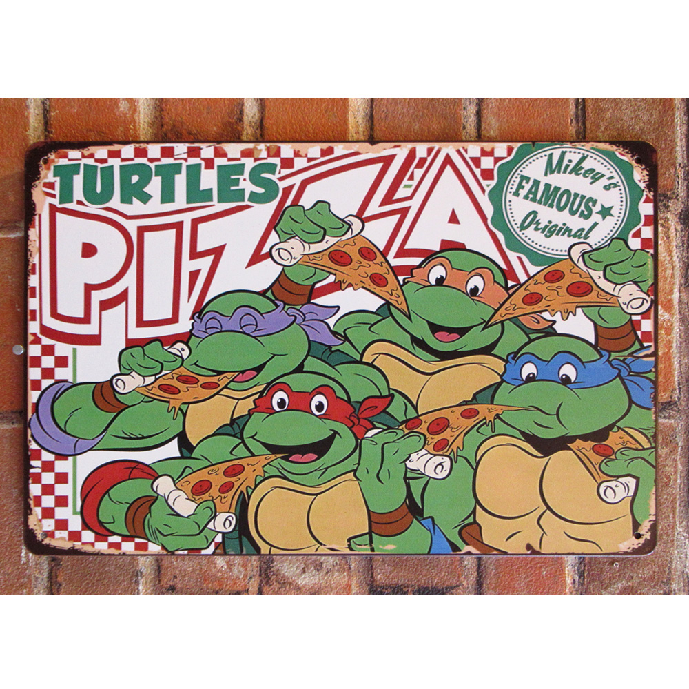 タートルズ ティンサイン ヨコ 看板 ブリキ看板 インテリア ディスプレイ レトロ  アメリカン雑貨