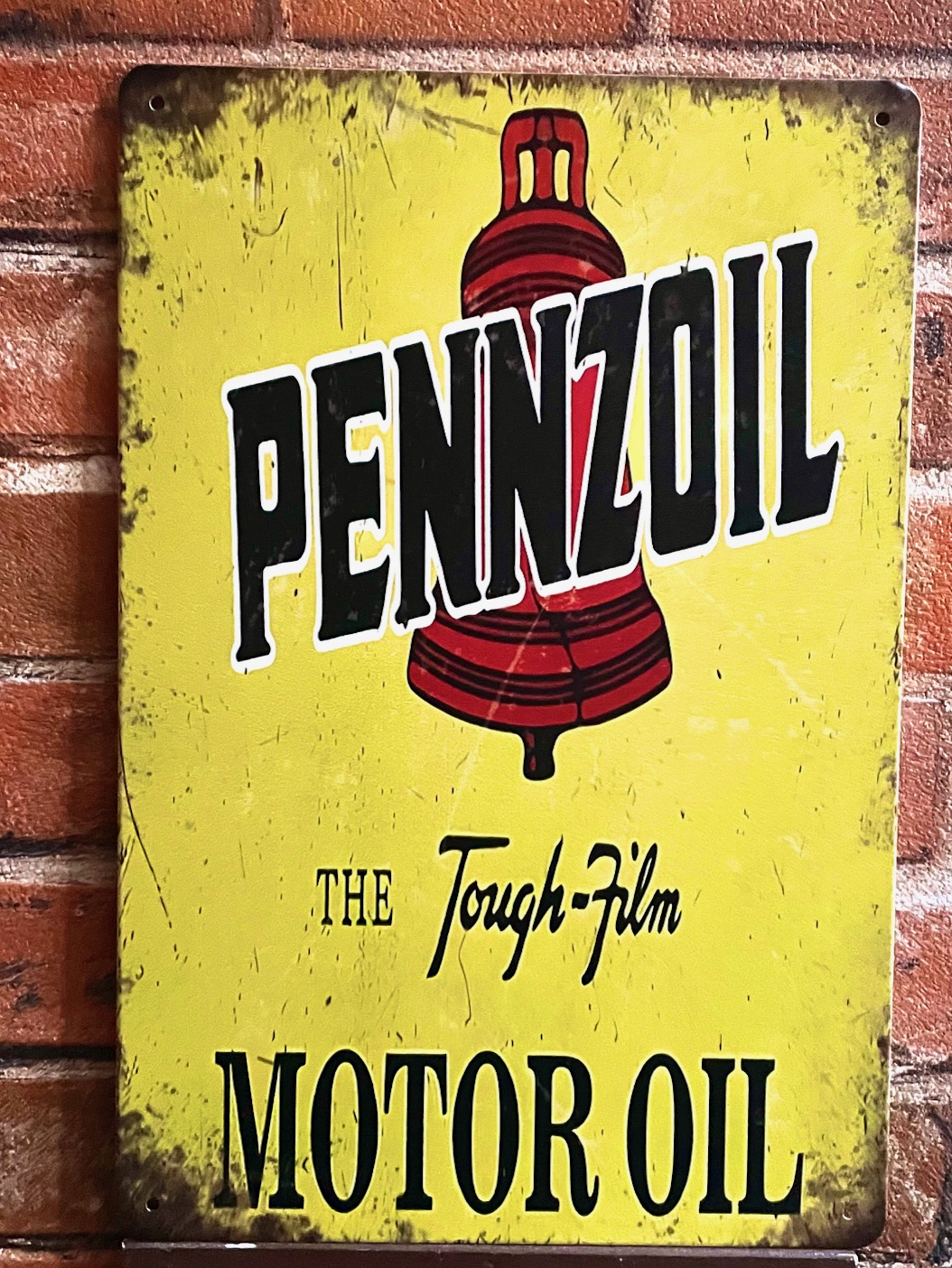 PENNZOIL yelティンサイン  看板 ブリキ看板 インテリア ディスプレイ レトロ  アメリカン雑貨